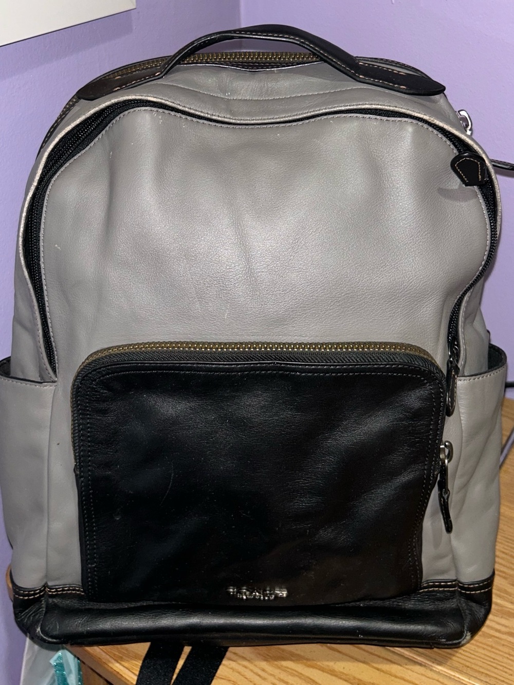COACH GRAHAM BACKPACK 87599
GRAY/BLACK ANTIQUE NICKEL
